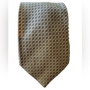 💙Elegant Brooks Brothers Gold, Gray & Olive Men's 100% silk tie. Stunning!